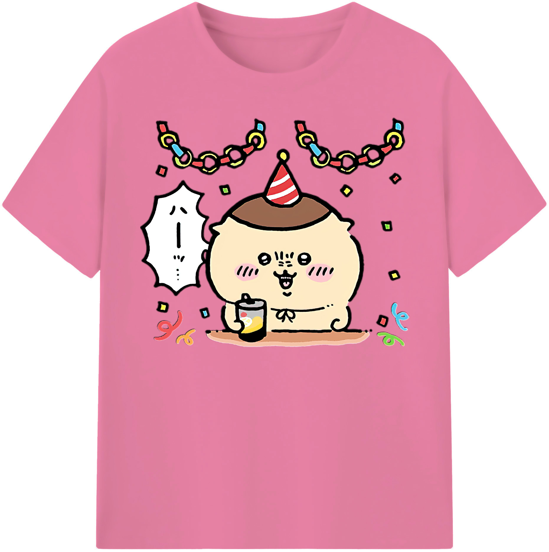 （画像用） ちいかわ くりまんじゅう Chii-kawa kuri manjū 綿100％半袖Tシャツ（フロントプリント）